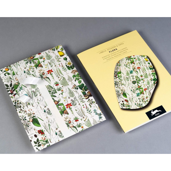 Livret d'étiquettes et stickers - Plantes, fruits, fleurs - Scrapbooking - 32 feuilles - 250 étiquettes