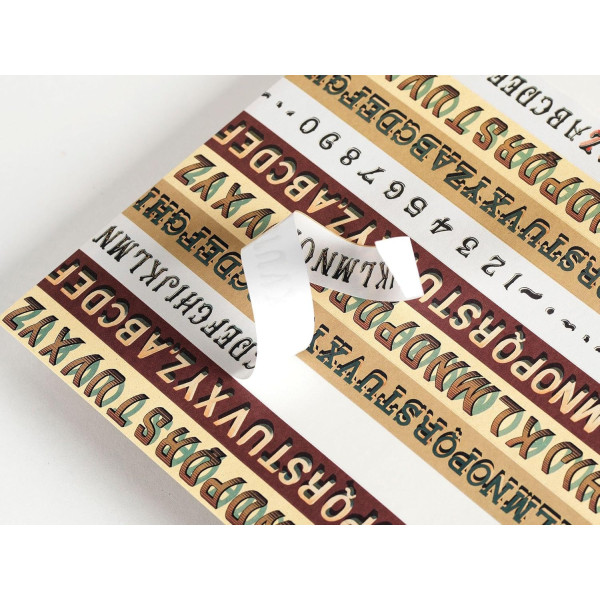Livret d'étiquettes et stickers - Alphabet vintage - Scrapbooking - 32 feuilles - 250 étiquettes