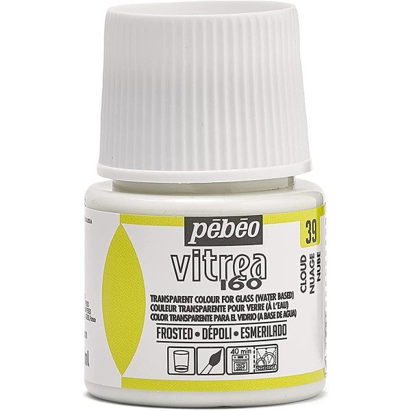 photo-Peinture pour verre - Vitréa 160 - Pébéo - Blanc Nuage - 45ml