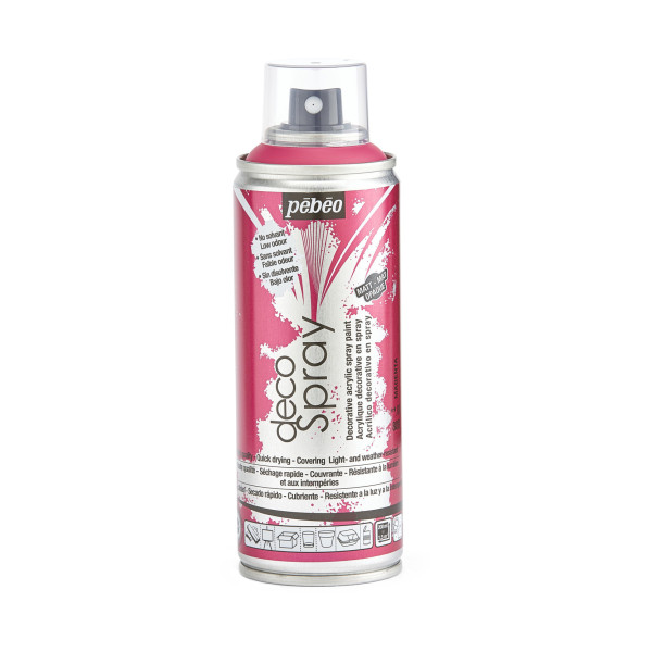 photo-Bombe de peinture - Magenta - Mat - 808 - Pébéo - DecoSpray - 200ml - Tous supports