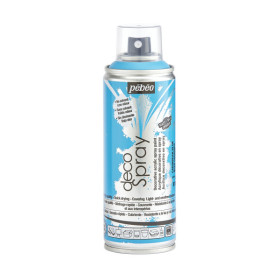 photo-Bombe de peinture - Bleu Caraïbes - Mat - 818 - Pébéo - DecoSpray - 200ml - Tous supports