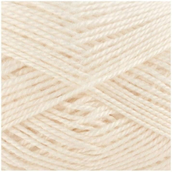 Pelote de laine - Crème - 2 - 100% acrylique - 3,5/4,5 mm - Gründl - Lisa Premium