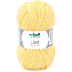 photo-Pelote de laine - Jaune - 3 - 100% acrylique - 3,5/4,5 mm - Gründl - Lisa Premium