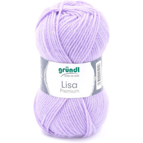 photo-Pelote de laine - Lilas - 9 - 100% acrylique - 3,5/4,5 mm - Gründl - Lisa Premium