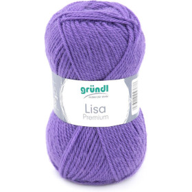 photo-Pelote de laine - Violet - 43 - 100% acrylique - 3,5/4,5 mm - Gründl - Lisa Premium