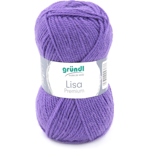 photo-Pelote de laine - Violet - 43 - 100% acrylique - 3,5/4,5 mm - Gründl - Lisa Premium