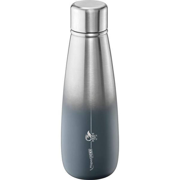 Gourde isotherme - Gris - Acier inoxydable - 500ml - Maped - Picnik