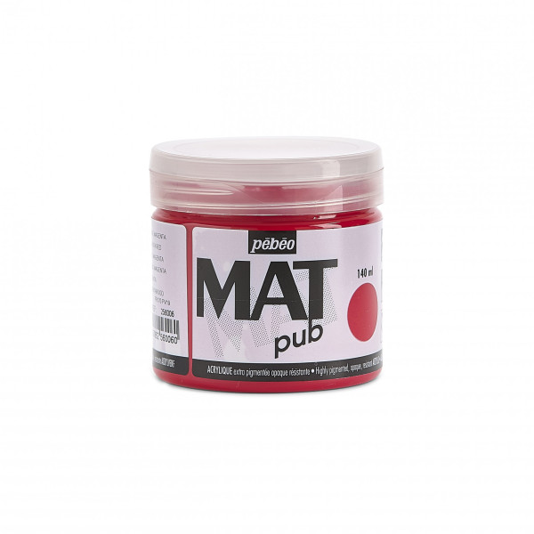photo-Peinture acrylique - Extra mate - Rouge magenta - 256006 - Pébéo Mat Pub - 140ml
