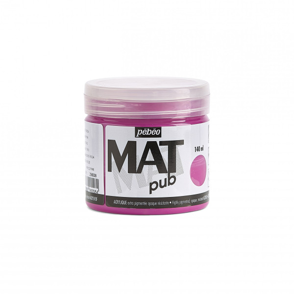 photo-Peinture acrylique - Extra mate - Rose tyrien - 256008 - Pébéo Mat Pub - 140ml