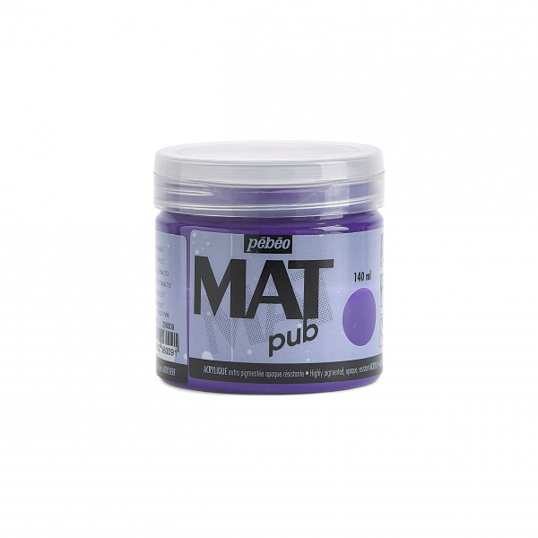 photo-Peinture acrylique - Extra mate - Violet Cobalt - 256009 - Pébéo Mat Pub - 140ml