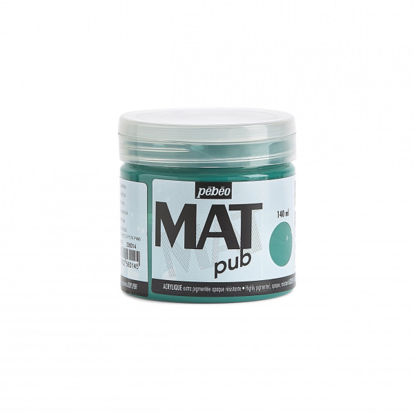 photo-Peinture acrylique - Extra mate - Vert canard - 256014 - Pébéo Mat Pub - 140ml