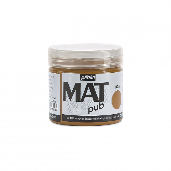 photo-Peinture acrylique - Extra mate - Sienne naturelle - 256019 - Pébéo Mat Pub - 140ml