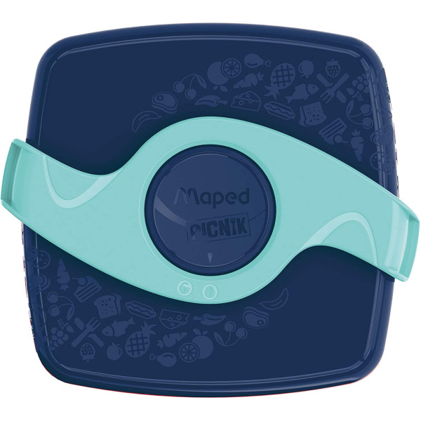 Boîte à déjeuner et goûter - Plastique - Bleu - 2 compartiments - 1,4 L - 15 x 17 cm -Maped