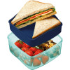 Boîte à déjeuner et goûter - Plastique - Bleu - 2 compartiments - 1,4 L - 15 x 17 cm -Maped