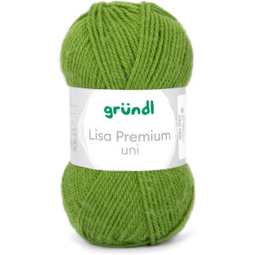 photo-Pelote de laine - Vert matcha - 33 - 100% acrylique - 3,5/4,5 mm - Gründl - Lisa Premium