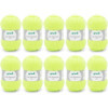 photo-10 pelotes de laine - Jaune fluo - 27 - 100% acrylique - 3,5/4,5 mm - Gründl - Lisa Premium