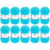 photo-10 pelotes de laine - Bleu turquoise - 41 - 100% acrylique - 3,5/4,5 mm - Gründl - Lisa Premium