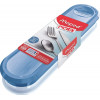 Couverts transportables - Cuillère - Fourchette - Couteau - Inox - Boîte bleu - Maped