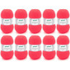 photo-10 pelotes de laine - Corail fluo - 47 - 100% acrylique - 3,5/4,5 mm - Gründl - Lisa Premium