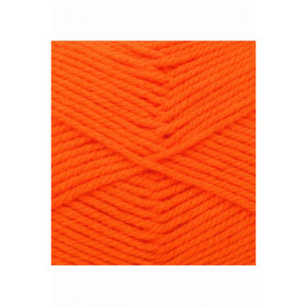 10 pelotes de laine - Orange fluo - 50 - 100% acrylique - 3,5/4,5 mm - Gründl - Lisa Premium