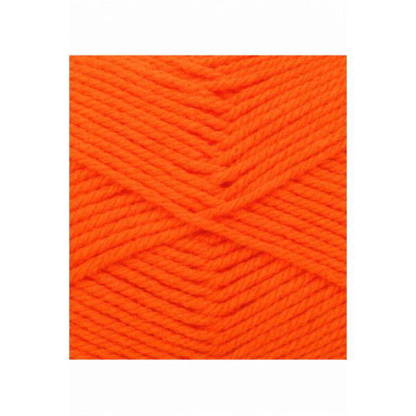 10 pelotes de laine - Orange fluo - 50 - 100% acrylique - 3,5/4,5 mm - Gründl - Lisa Premium