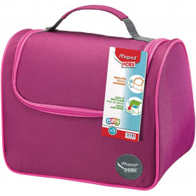photo-Sac à déjeuner et goûter - Isotherme - Pour enfants - Rose - Picnik - Maped