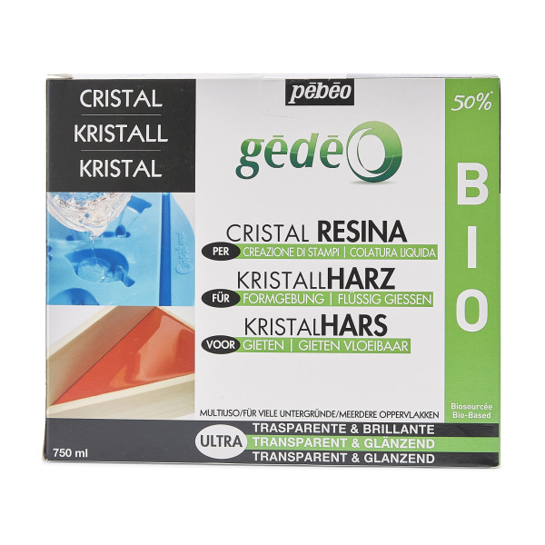 photo-Résine cristal - Bio - Transparente - Epoxy bi-composants - Prêt à l'emploi - Pébéo Gédéo