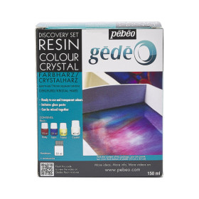 photo-Résine cristal - Coffret résines couleur + cristal + accessoires - Pébéo Gédéo