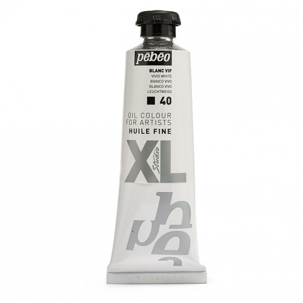 photo-Tube de peinture à l'huile - Fine - Blanc vif - 40 - 37ml - Pébéo Studio XL
