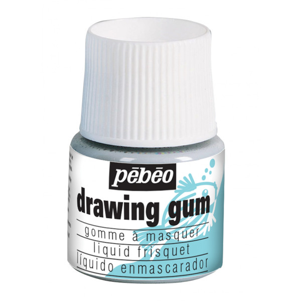 photo-Drawing gum - Gomme à masquer - Aquarelle, encre, gouache - Pébéo - Flacon 45ml