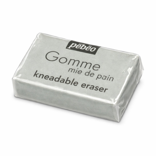 photo-Gomme mie de pain - Modelable - Efface fusain, crayon graphite, pastels - Pébéo