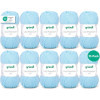 photo-10 pelotes de laine - Bleu clair - 8 - 100% acrylique - 3,5/4,5 mm - Gründl - Lisa Premium