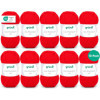 photo-10 Pelotes de laine - Rouge signal - 12 - 100% acrylique - 3,5/4,5 mm - Gründl - Lisa Premium