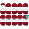 photo-10 Pelotes de laine - Bordeaux - 13 - 100% acrylique - 3,5/4,5 mm - Gründl - Lisa Premium