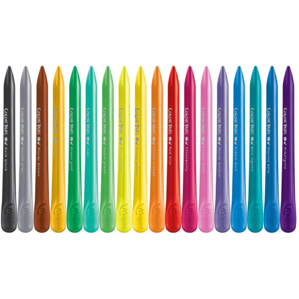 18 craies de coloriage - Ergonomique - Color'Peps - Plasticlean - Maped