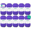 photo-10 pelotes de laine - Violet foncé - 21 - 100% acrylique - 3,5/4,5 mm - Gründl - Lisa Premium