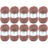 photo-10 pelotes de laine - Nougat - 22 - 100% acrylique - 3,5/4,5 mm - Gründl - Lisa Premium