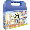 photo-Puzzles - Bluey - 4 modèles - 12 à 25 pièces - Dès 3 ans - Mallette de rangement - Educa