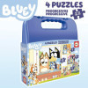 Puzzles - Bluey - 4 modèles - 12 à 25 pièces - Dès 3 ans - Mallette de rangement - Educa