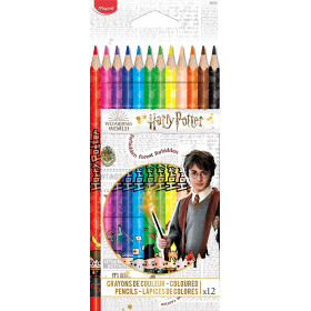 photo-12 crayons de couleur - Harry Potter - Assortiment couleurs - Maped
