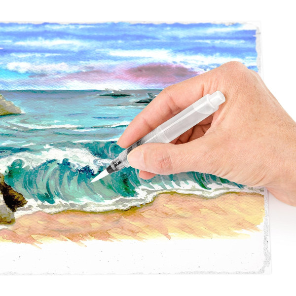 Peinture aquarelle - Kit voyage - 12 couleurs métalliques + 1 pinceau à eau + éponge - Staedtler