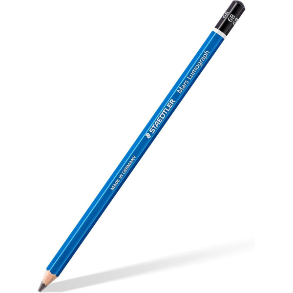 Crayons graphite - 12 mines de 8B à 2H - Dessin, esquisse - Staedtler Mars Lumograph