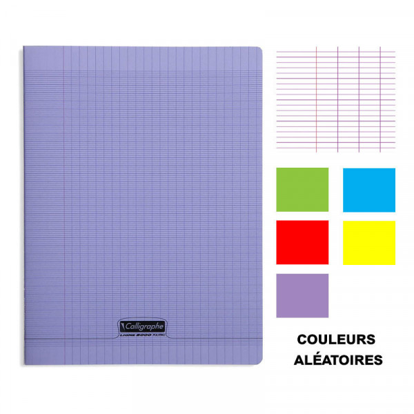 Cahier - 24x32(cm) - Grands carreaux - 48 pages - couverture en polypro - sans spirale - Clairefontaine