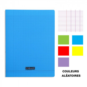 Cahier - 24x32(cm) - Grands carreaux - 48 pages - couverture en polypro - sans spirale - Clairefontaine