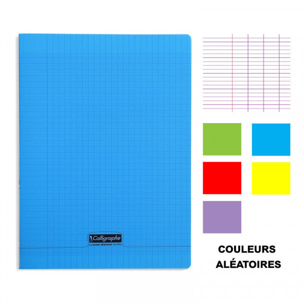 Cahier - 24x32(cm) - Grands carreaux - 48 pages - couverture en polypro - sans spirale - Clairefontaine