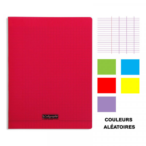 Cahier - 24x32(cm) - Grands carreaux - 48 pages - couverture en polypro - sans spirale - Clairefontaine
