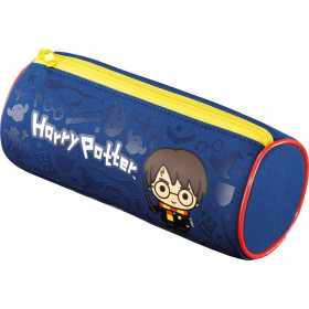 photo-Trousse - Ronde - Harry Potter - Bleu - 20 x 7,5 cm