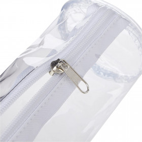 Trousse - Ronde - Spécial examen - Plastique - Transparente - 7 x 22 cm