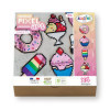 photo-Kit créatif - 4 objets à décorer - Donut, glace, cupcake - Bois - Mirror Pixel Art - Sweets - Aladine