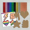 Kit créatif - 4 objets à décorer - Etoile, cœur, ourson, éclair - Mirror Pixel Art - Pop Art - Aladine